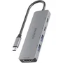 AISENS USB-C Dock 5 en 1 con HDMI 4K y PD 100W, Gris